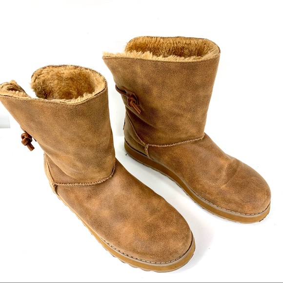 skechers shearling boots